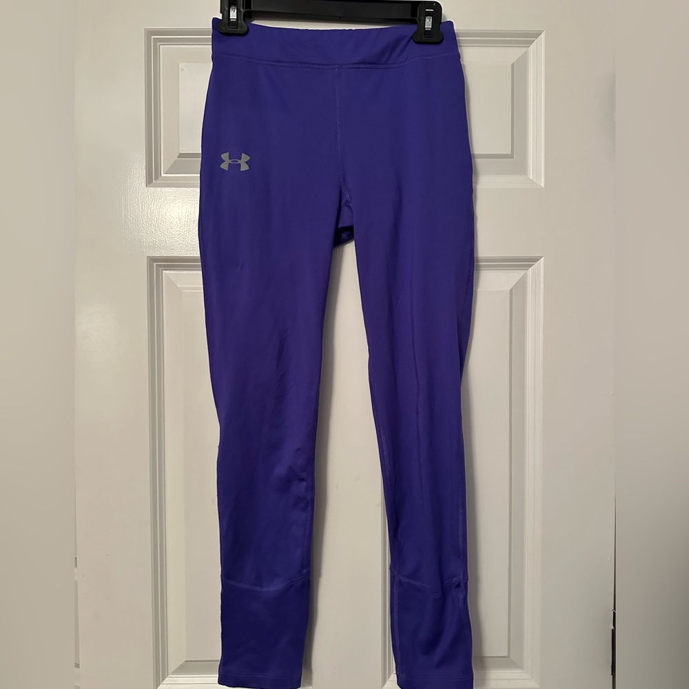 Under Armour Girls Cold Gear Purple Leggings size YLG